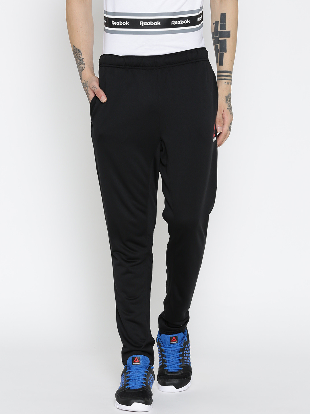 Buy Reebok Black FITNS Training Track Pants Track Pants for Men 1958650 Myntra