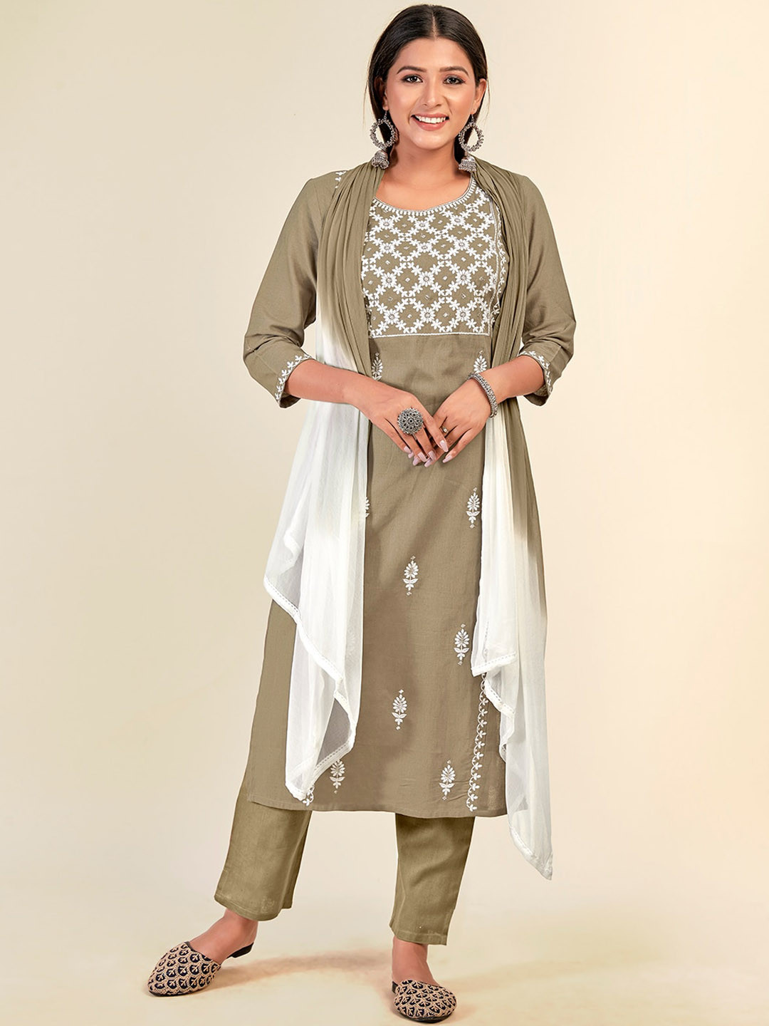 Brown - Straight Cotton Dharwad Kurta for women 26