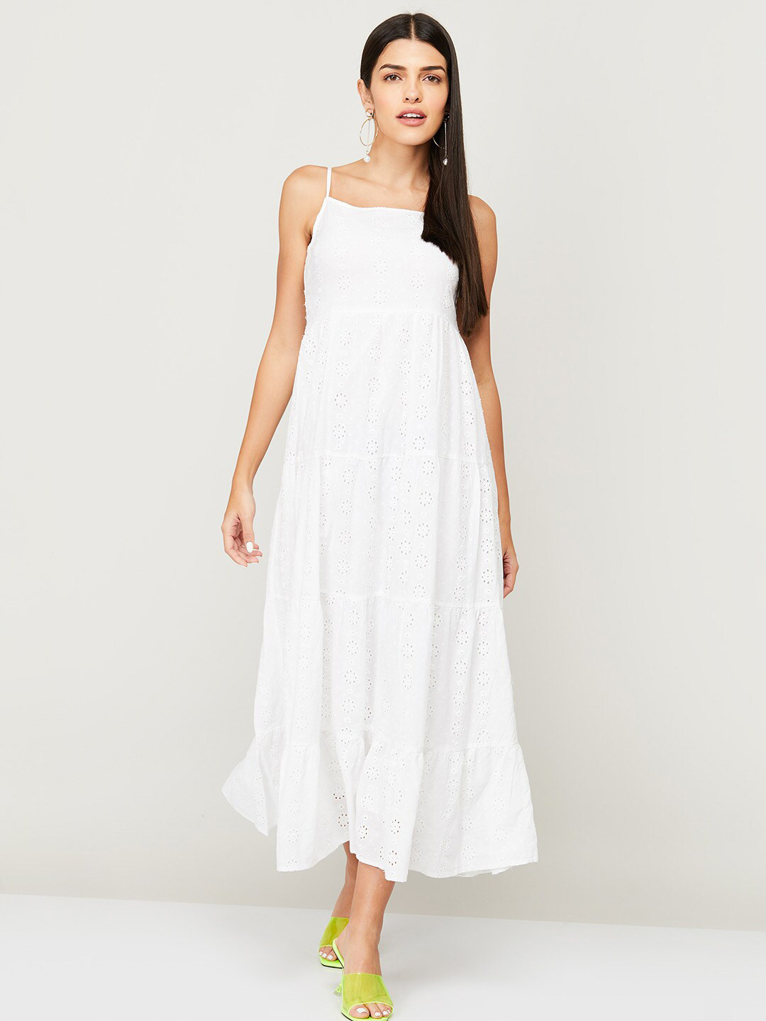 Buy CODE By Lifestyle Women White Maxi Midi Dress Dresses for Women