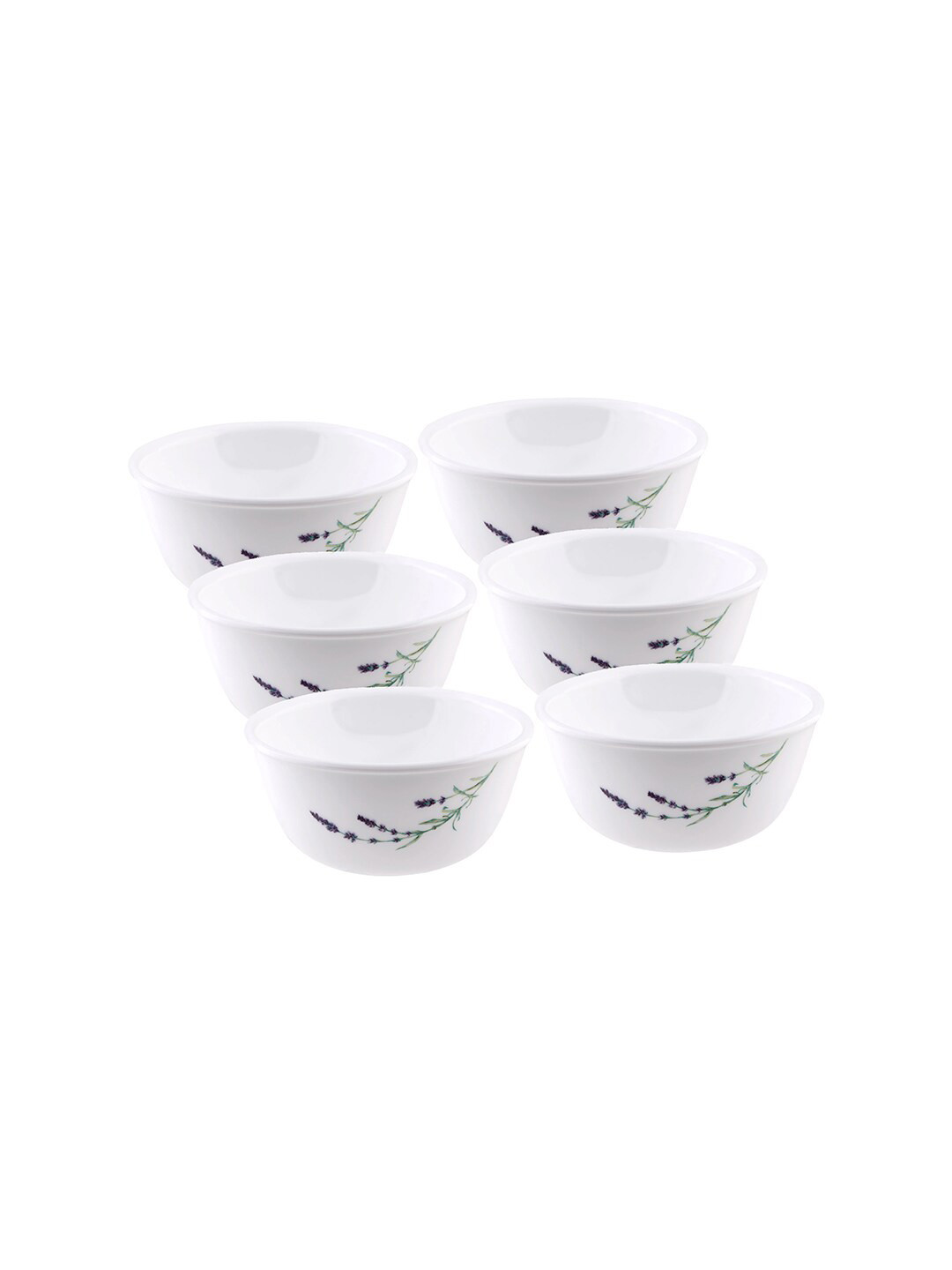 Buy Corelle White Set Of 6 Printed Dishwasher & Microwave Safe Vitrelle