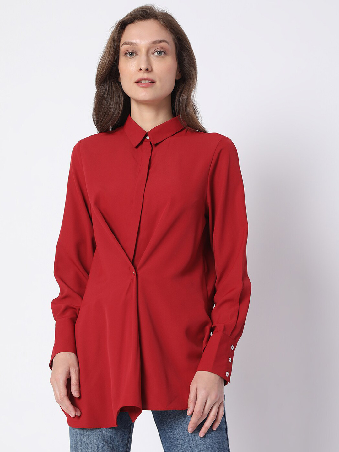 Buy Vero Moda Women Red Casual Shirt Shirts for Women 19598498 Myntra