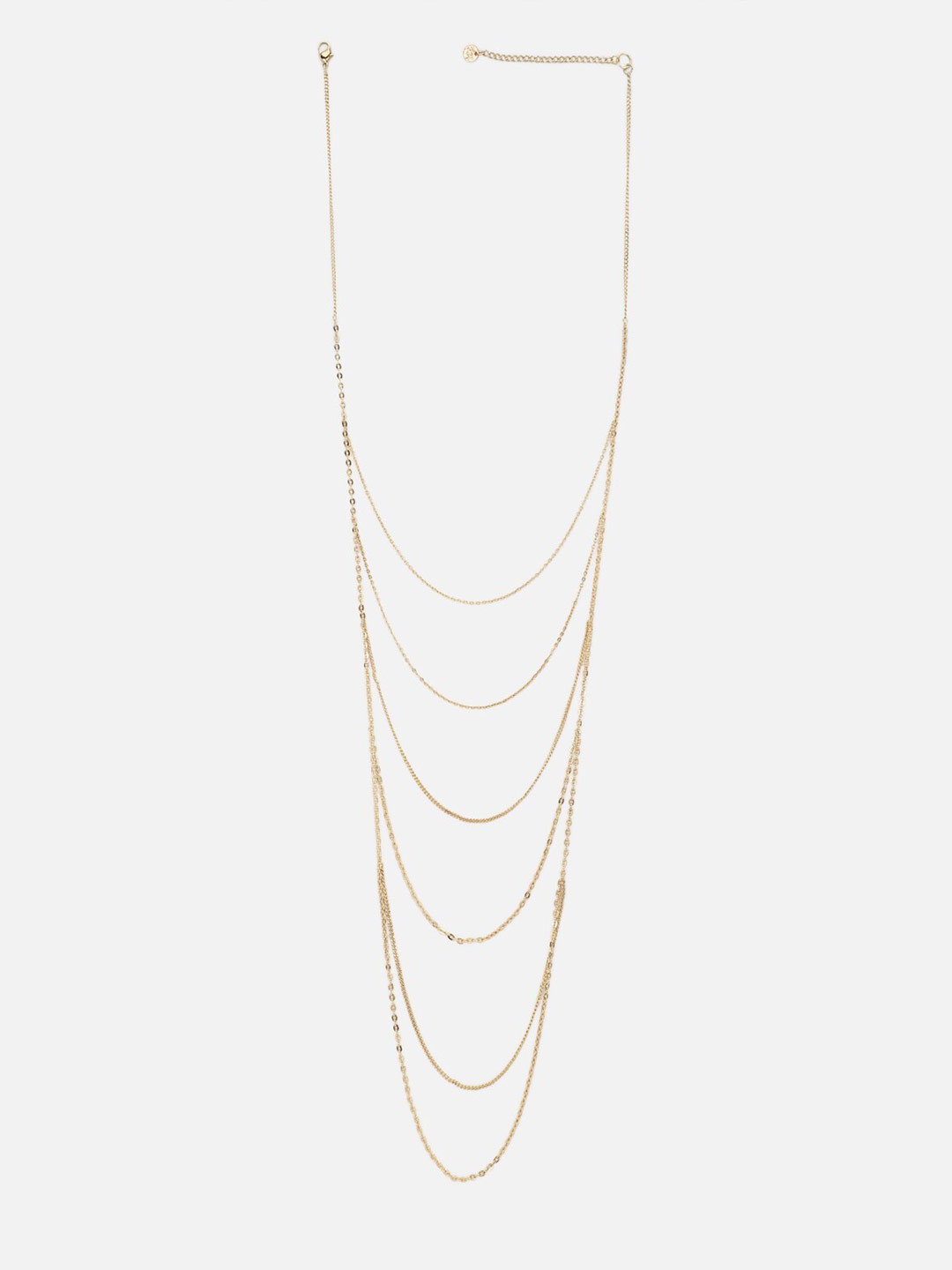 Buy FOREVER 21 Gold Toned Minimal Layered Chain Necklace And Chains
