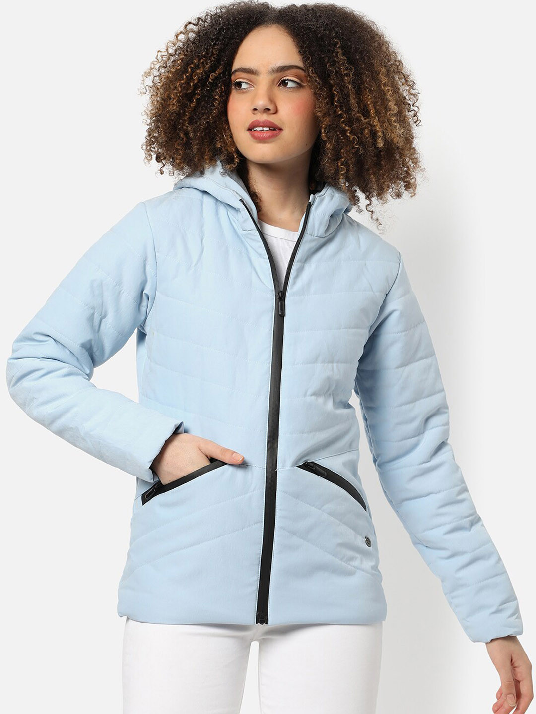 Buy Campus Sutra Women Blue Tailored Jacket Jackets for Women