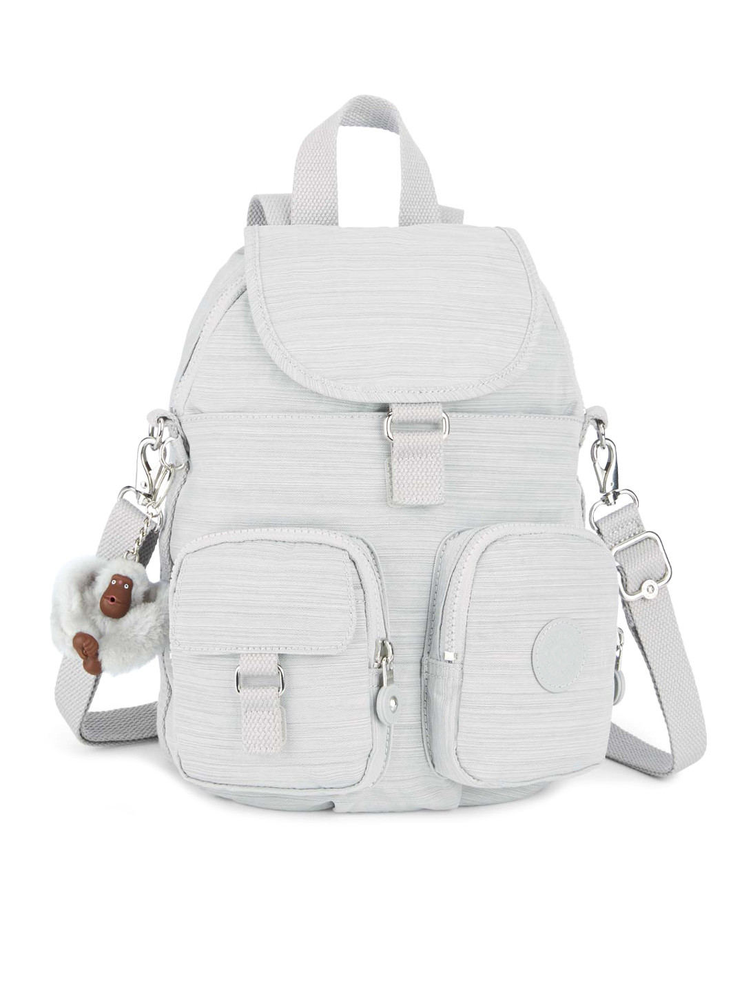 Buy Kipling Kids Grey Solid Backpack With Key Ring Backpacks for