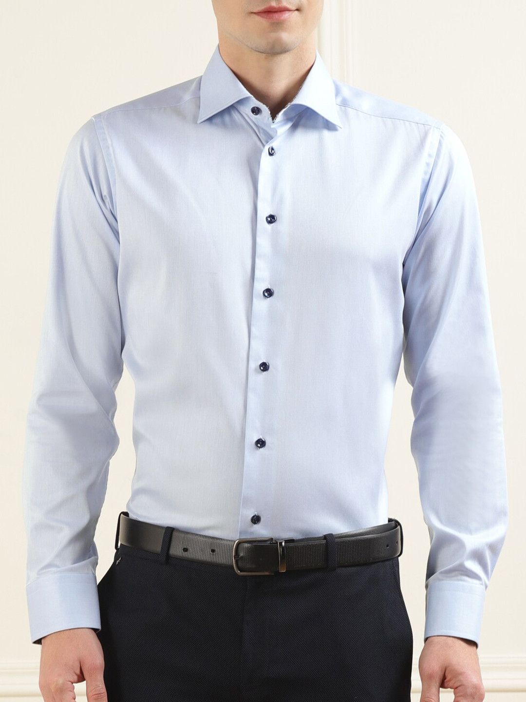 Buy Eton Men Blue Formal Shirt Shirts for Men 19607066 Myntra