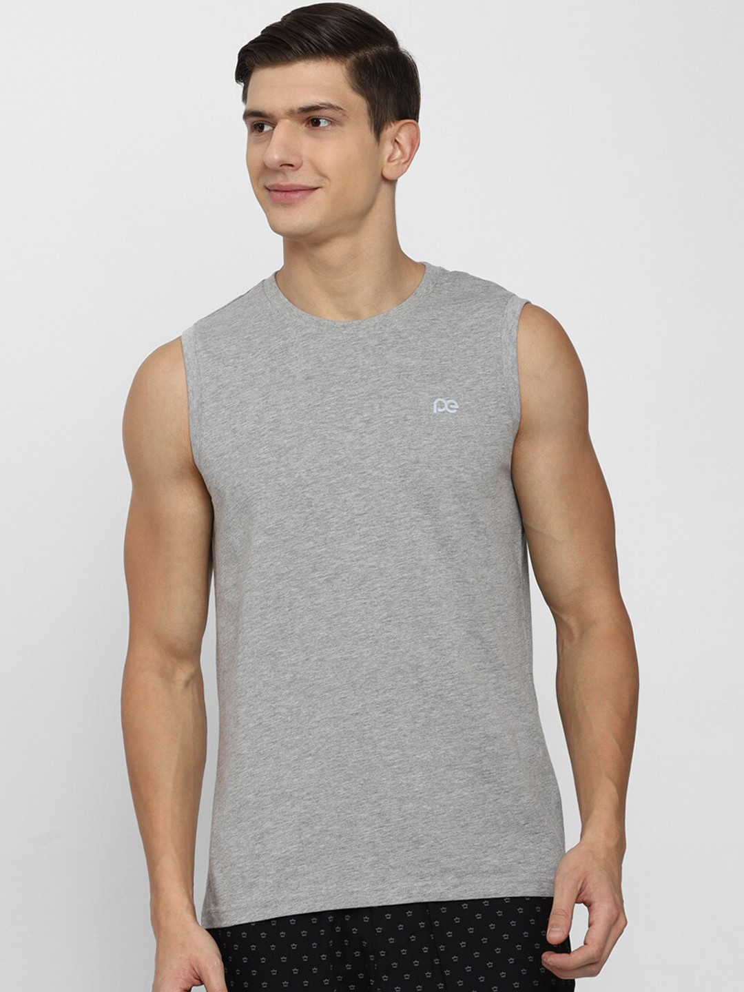 Buy Peter England Men Grey Solid Tank Top Innerwear Vests for Men