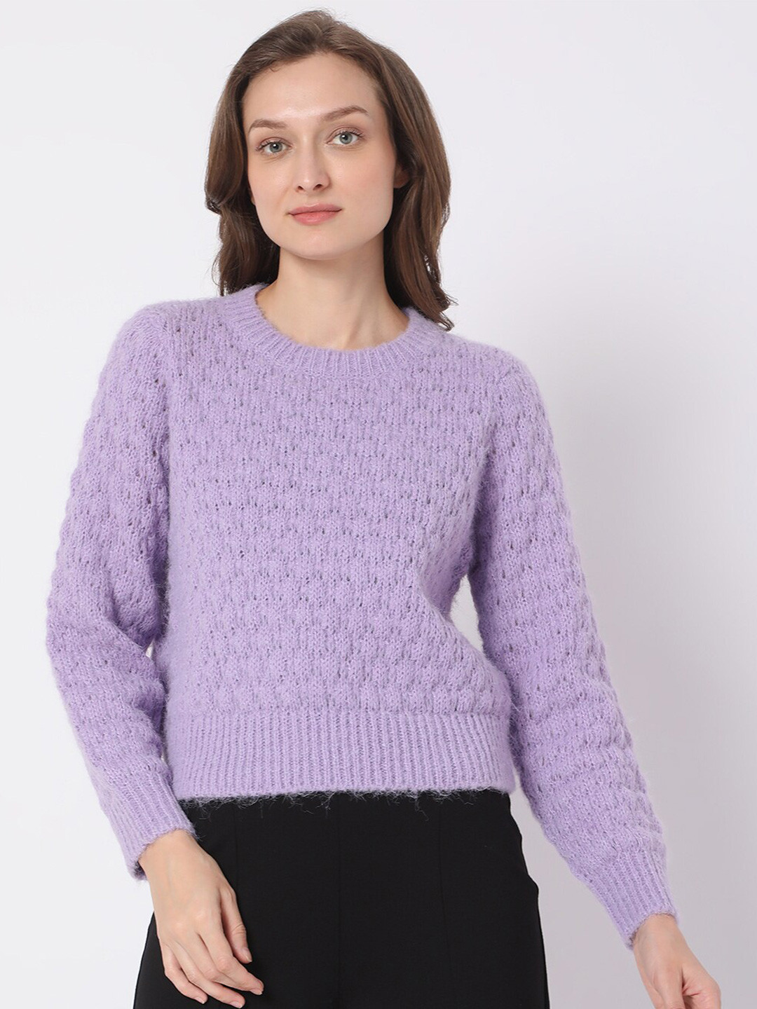 VERO MODA Women's Ruth Sweater Vest Purple Size X-Small