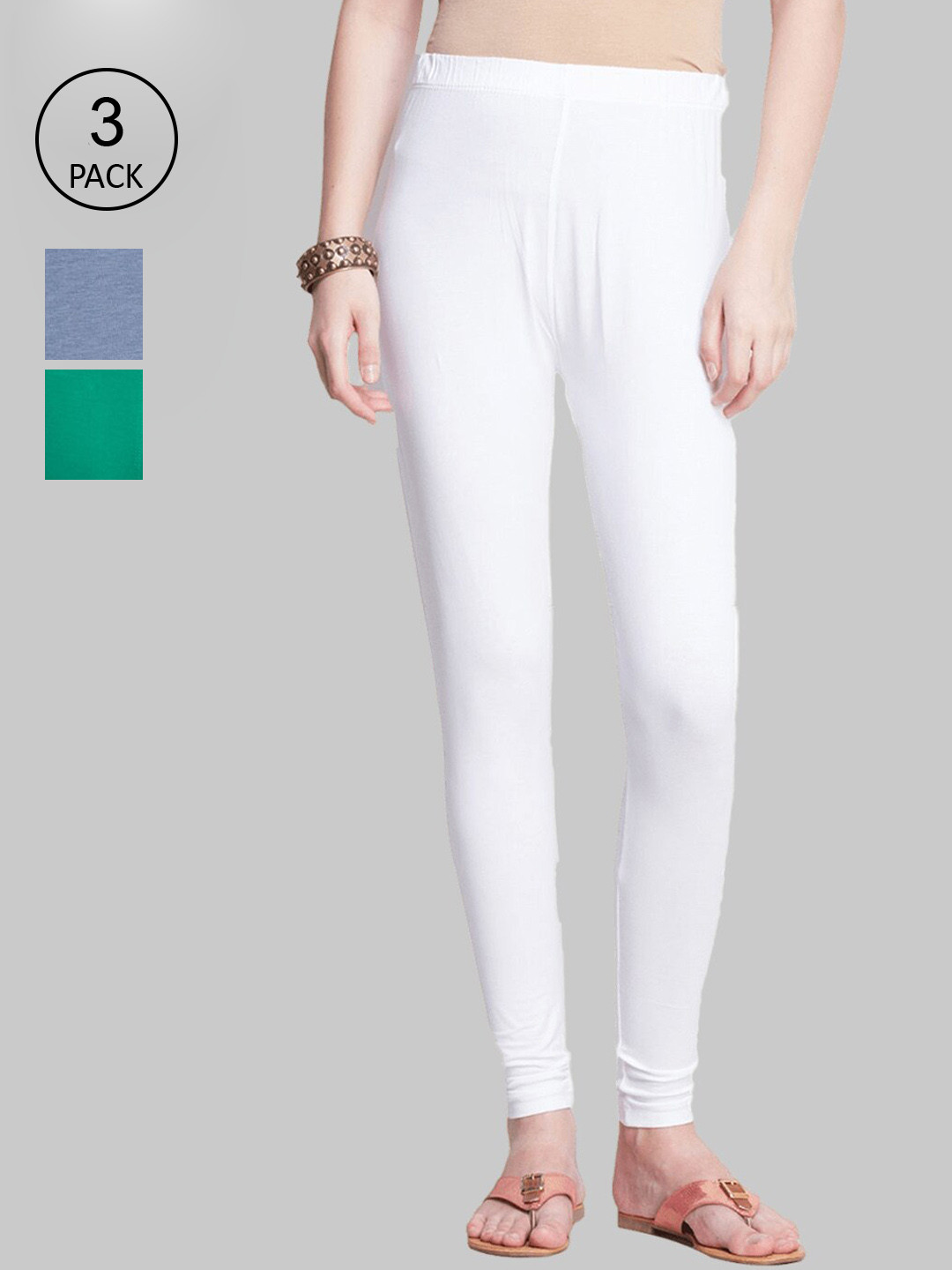 Buy Dollar Missy Women Pack Of 3 Solid Cotton Ankle Length Leggings Leggings for Women