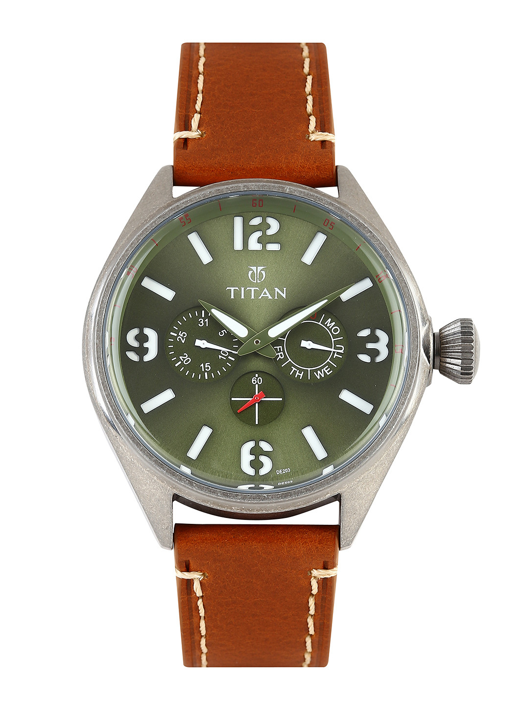 Buy Titan Men Olive Green Dial Watch 9478QL02J Watches for Men