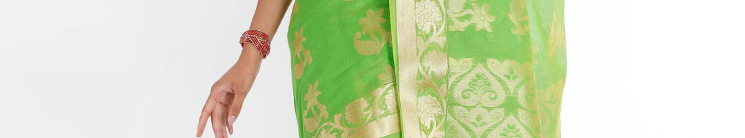 Buy The Chennai Silks Green Woven Design Silk Cotton Saree - Sarees for ...