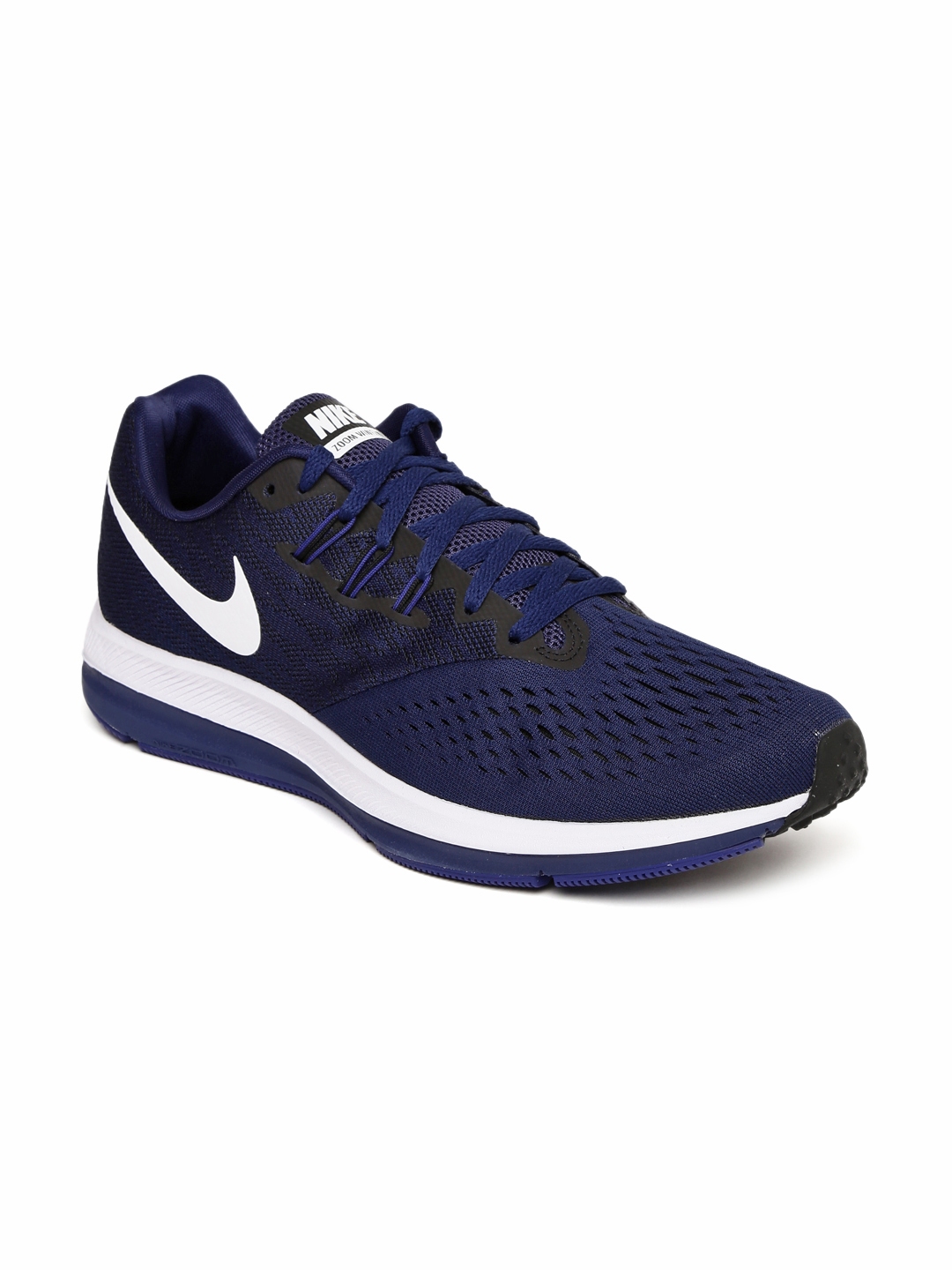 Buy Nike Men Navy Blue ZOOM WINFLO 4 Running Shoes - Sports Shoes for ...