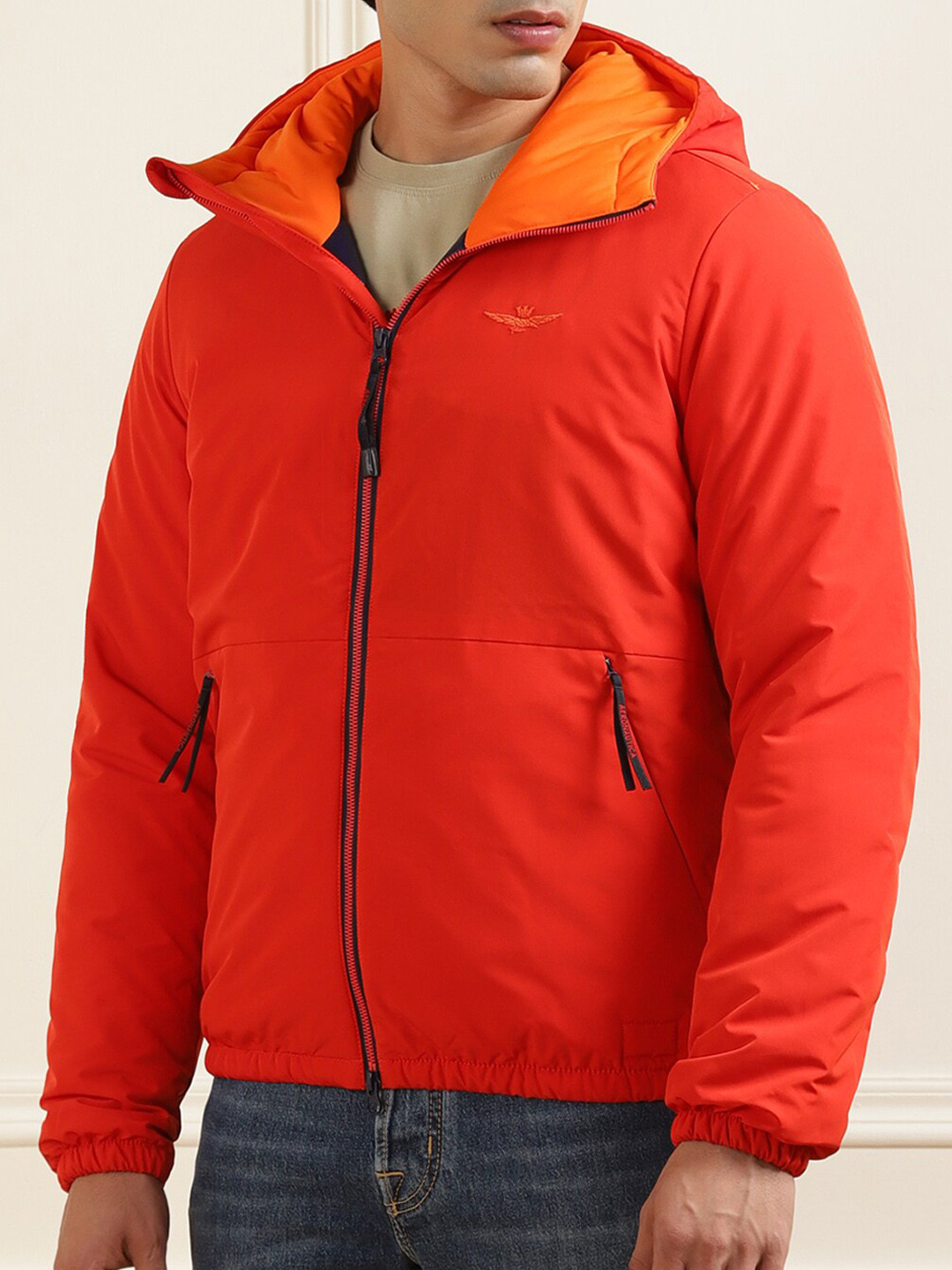 Buy Aeronautica Militare Men Red Solid Padded Jacket - Jackets for Men ...