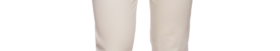 Buy Basics Men Beige Tapered Fit Solid Chinos - Trousers for Men ...
