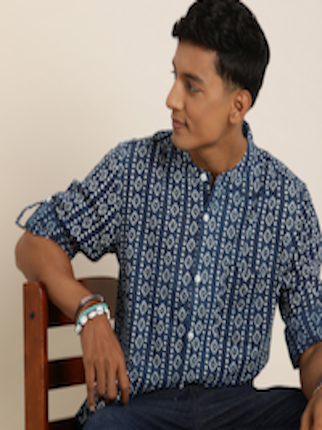 Buy Taavi Indigo Printed Pure Cotton Casual Shirt - Shirts for Men ...