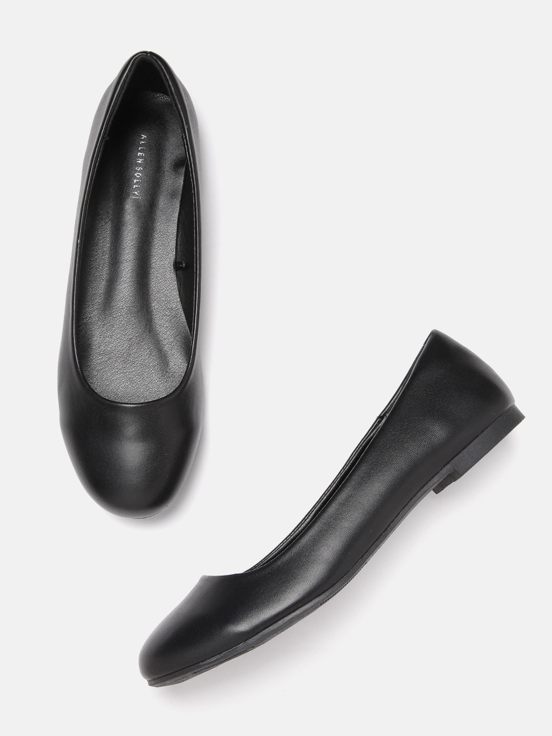 Buy Allen Solly Women Black Solid Round Toe Ballerinas Flats for Women 19652384 Myntra