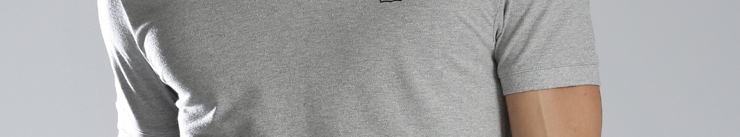 Buy Levis Men Grey Solid Polo Collar T Shirt - Tshirts for Men 1965430 ...