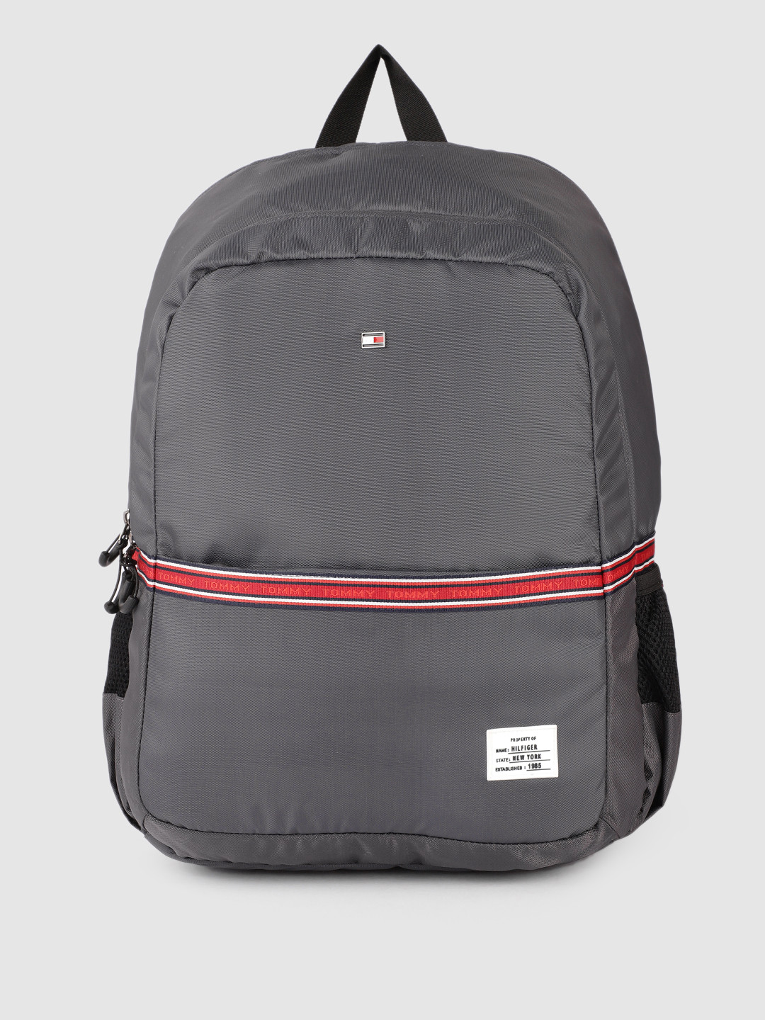 Buy Tommy Hilfiger Unisex Grey Solid Backpack Backpacks for Unisex