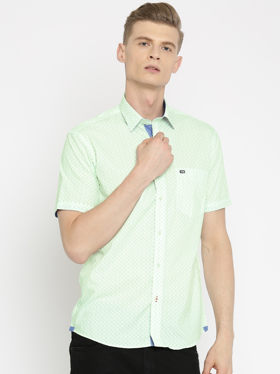 off white green strike shirt