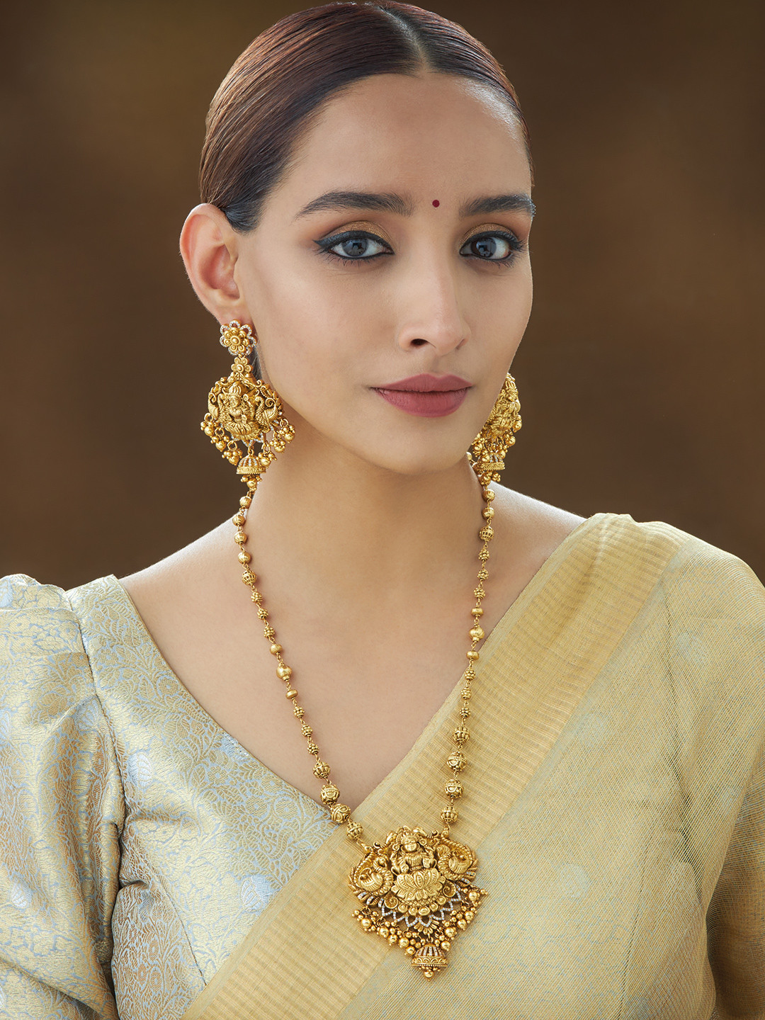 Buy Kushal's Fashion Jewellery Women Gold Toned & White Stone Studded