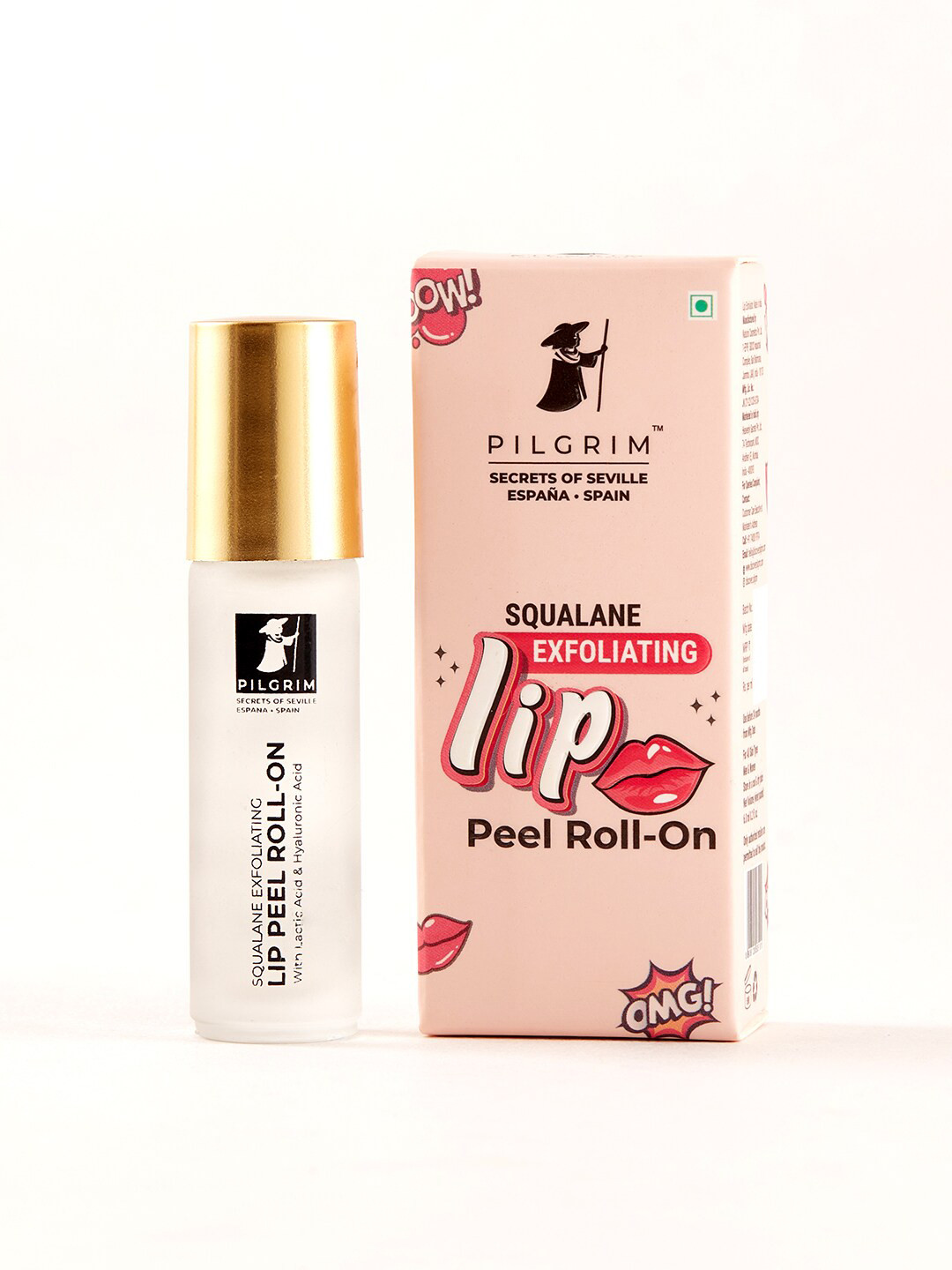 Buy Pilgrim Exfoliating Lip Peel Roll On With Lactic & Hyaluronic Acid
