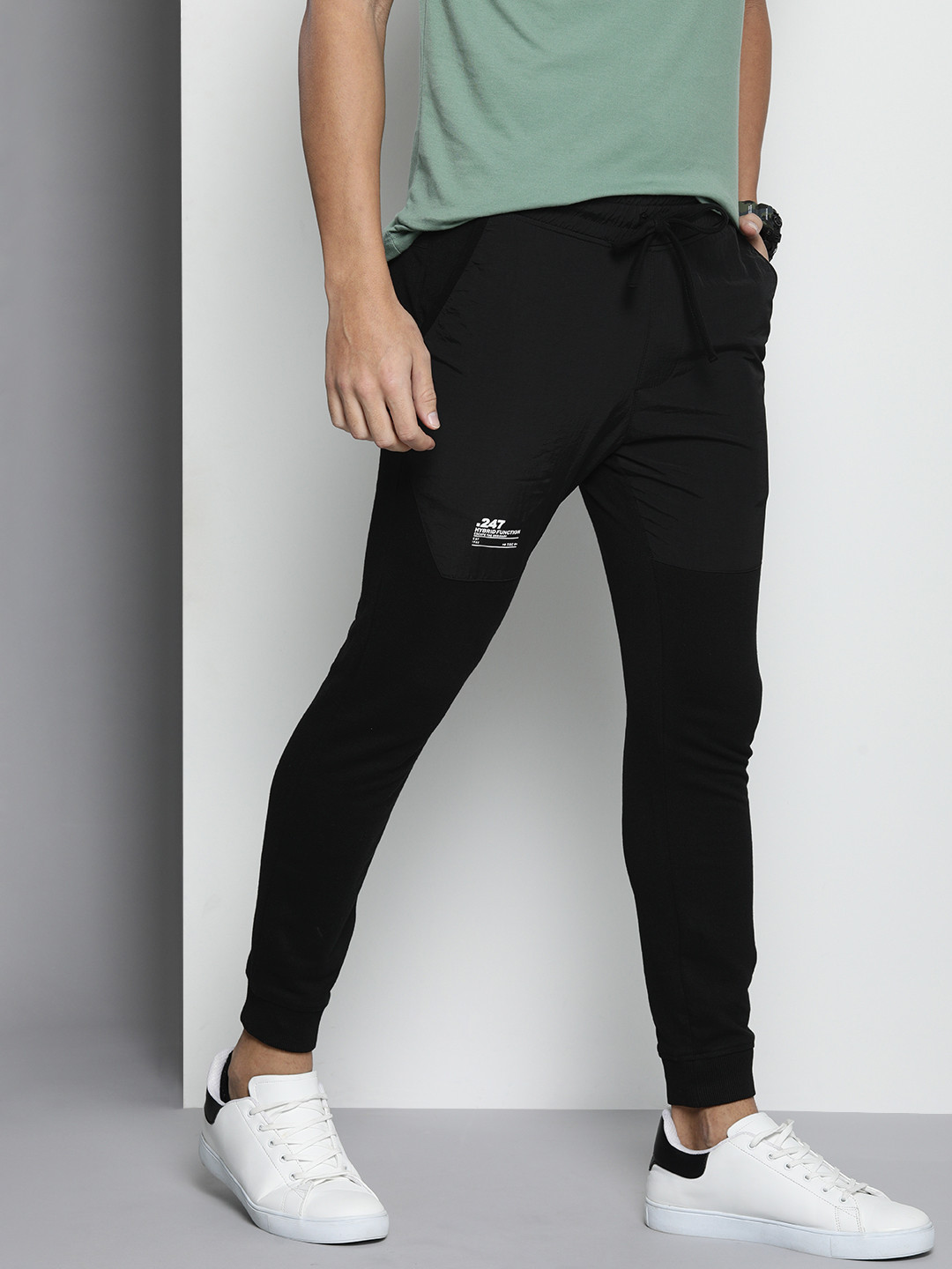 Buy The Indian Garage Co Men Black Slim Fit Casual Joggers Track