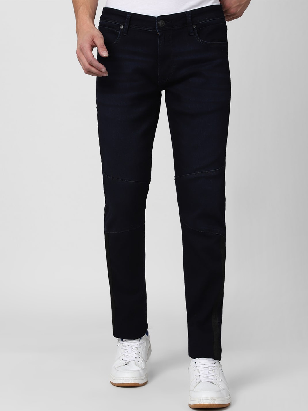 Buy Peter England Casuals Men Navy Blue Slim Fit Jeans - Jeans for Men ...