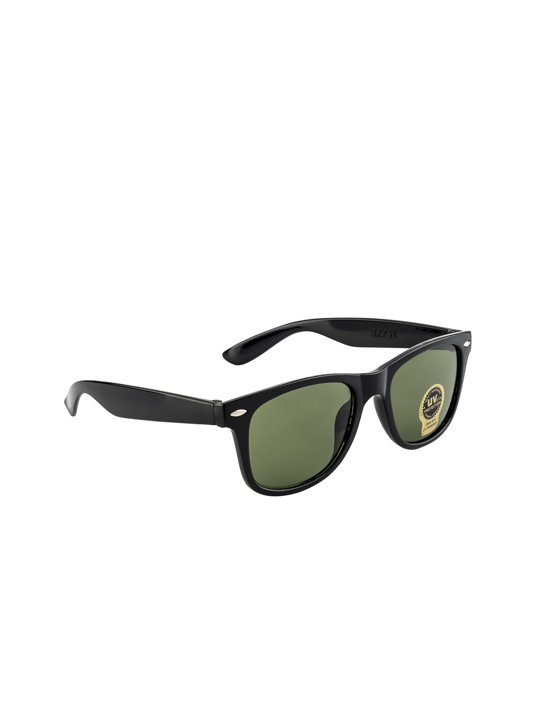 Buy Mast & Harbour Unisex Green & Black Wayfarer Sunglasses With UV