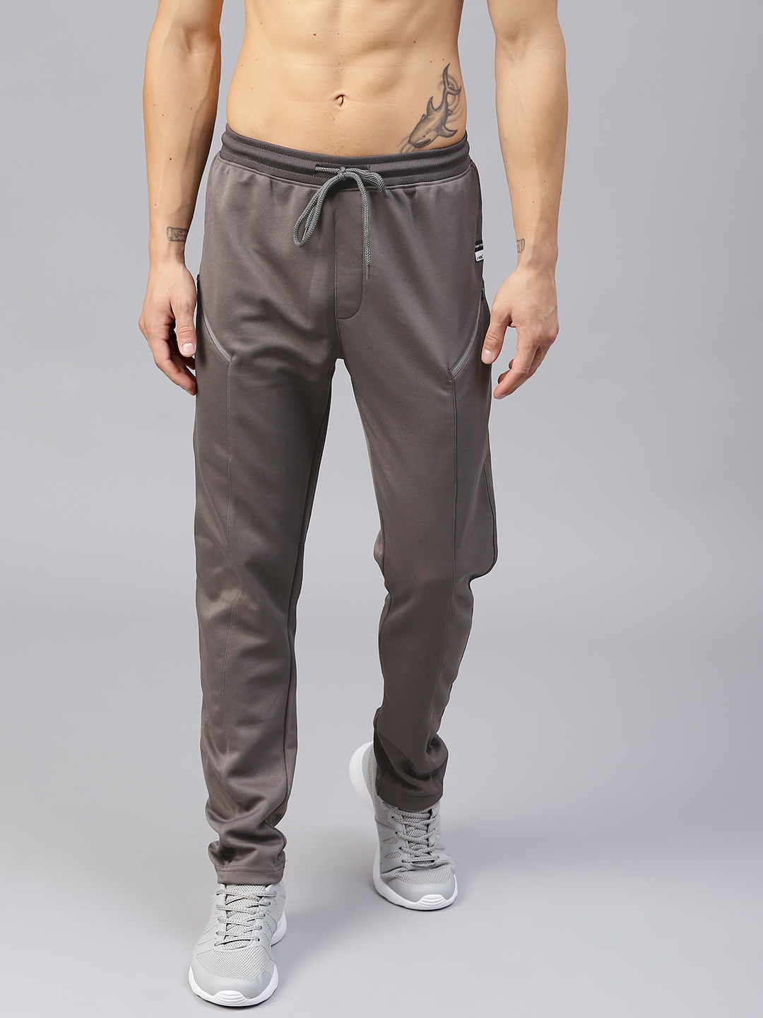 hrx grey track pants