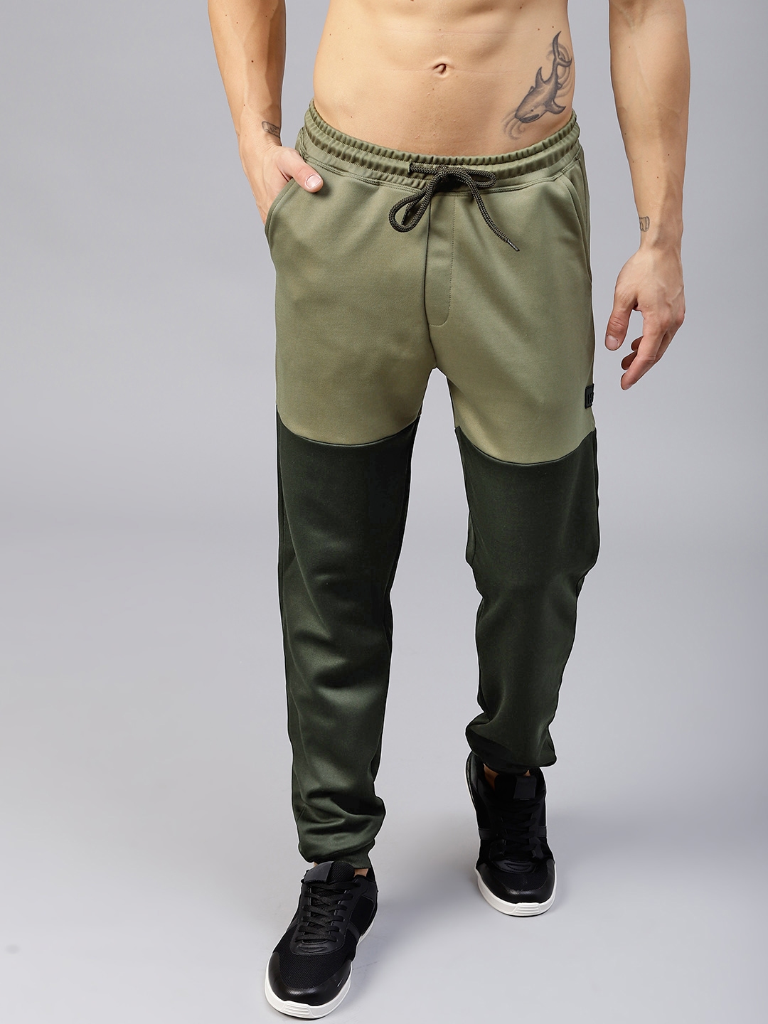 mens green track pants