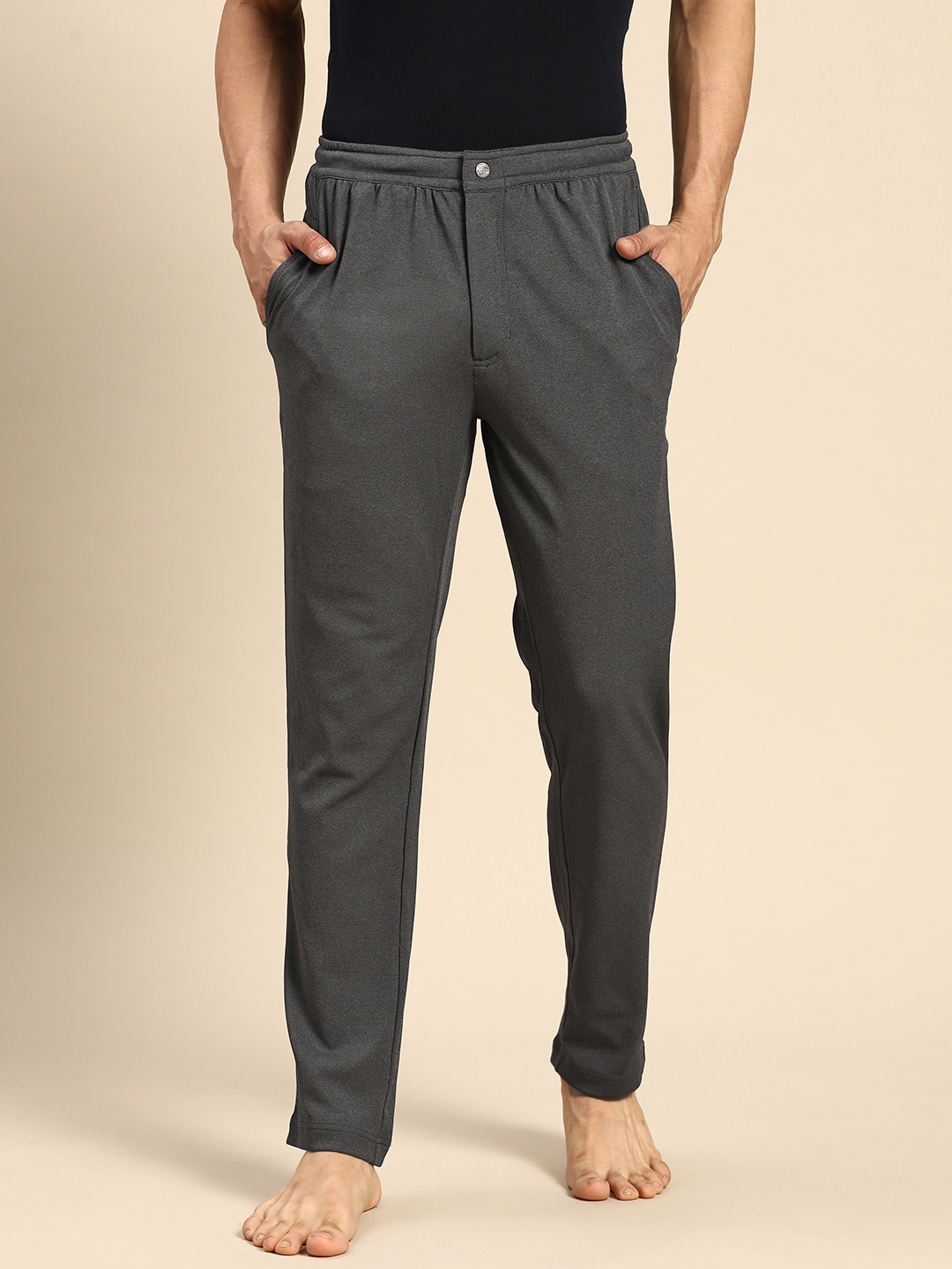 Buy Jockey Men Charcoal Grey Slim Fit Lounge Pant Lounge Pants for