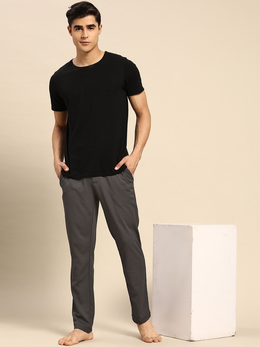 Buy Jockey Men Charcoal Grey Slim Fit Lounge Pant Lounge Pants for