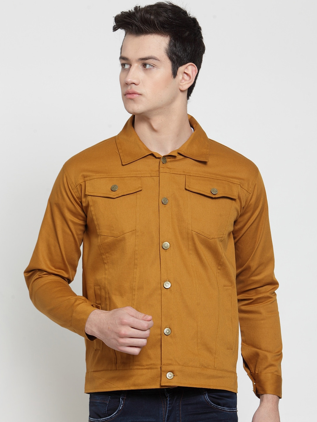 Buy VOXATI Men Mustard Denim Jacket Jackets for Men 19691992 Myntra