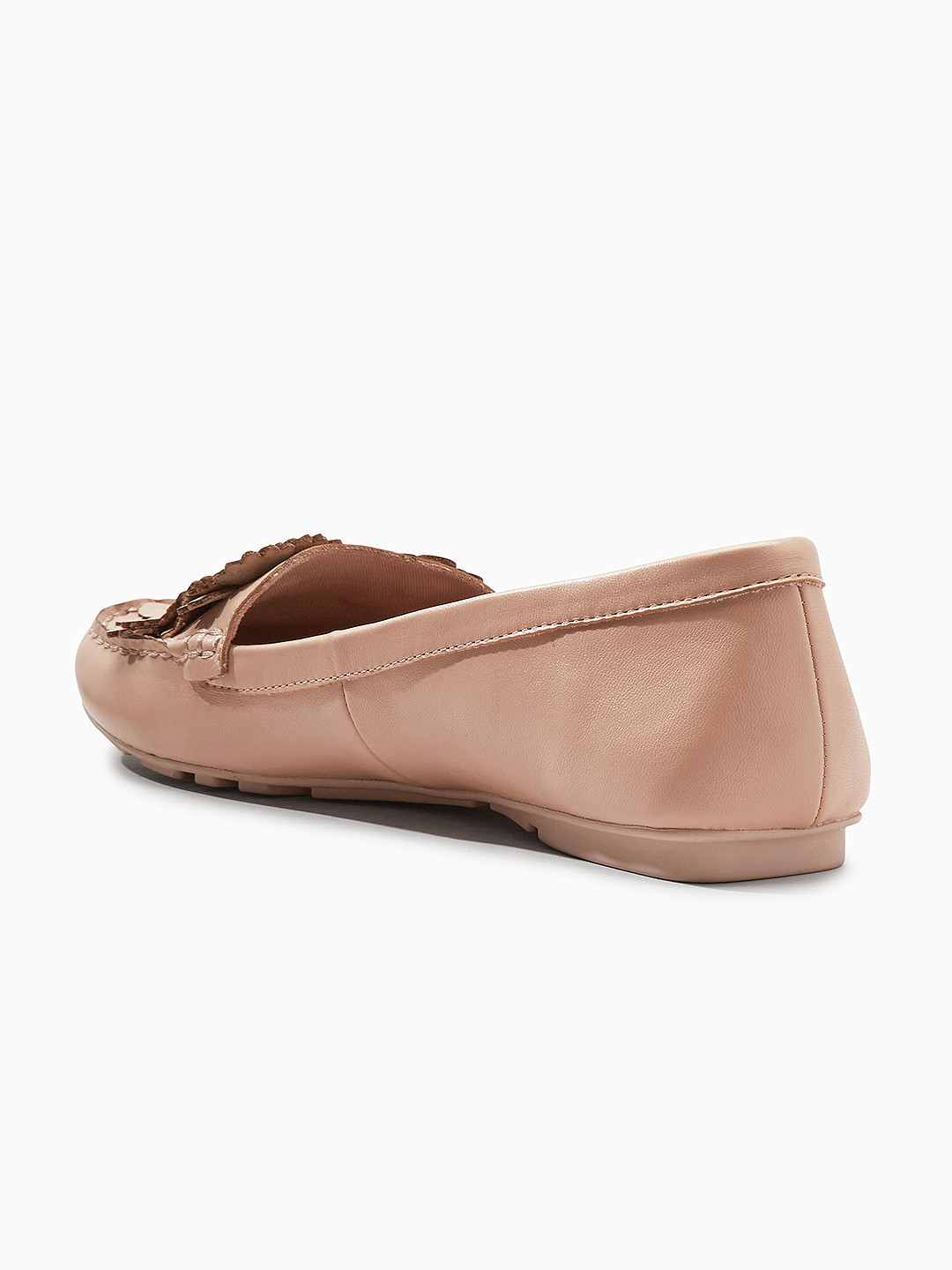 Buy Next Women Beige Genuine Leather Loafers Casual Shoes for Women