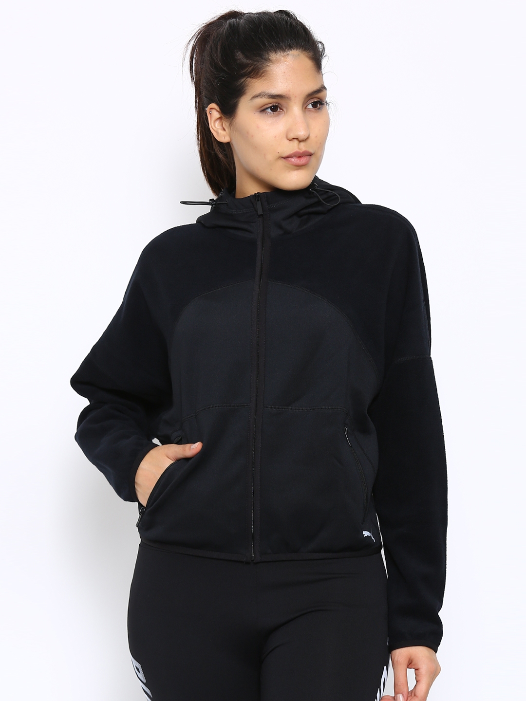 Buy Puma Yogini WARM Black Hooded Jacket - Jackets for Women 1969831 ...