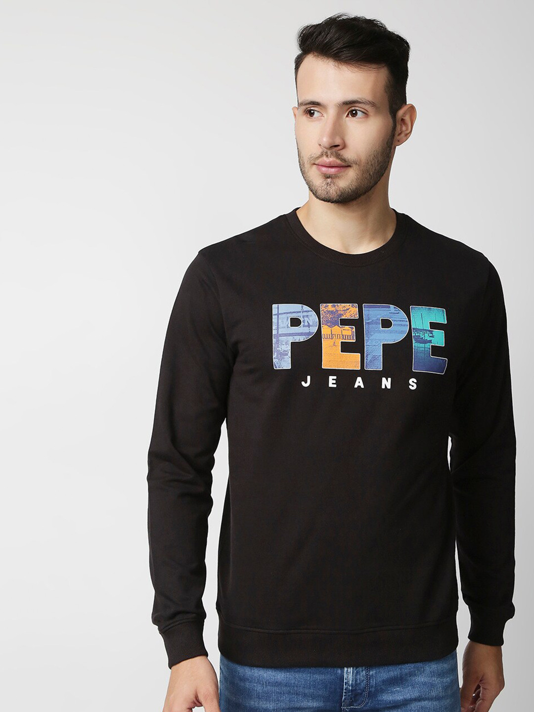 Pepe Jeans Blue Cotton Men's Sweatshirt main image 1