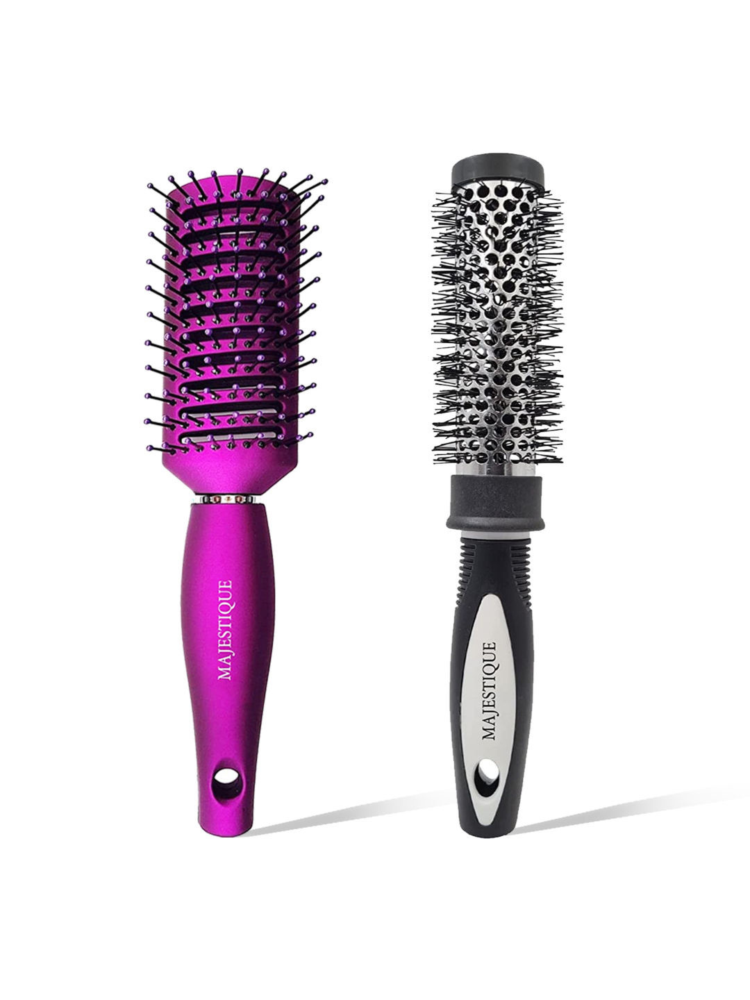 Buy MAJESTIQUE Set Of 2 Round Brush For Blow Drying & Vent Blow Brush
