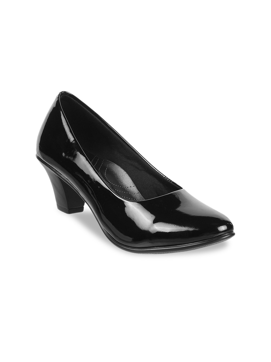 Buy WALKWAY By Metro Black Block Pumps Heels for Women 19710278 Myntra