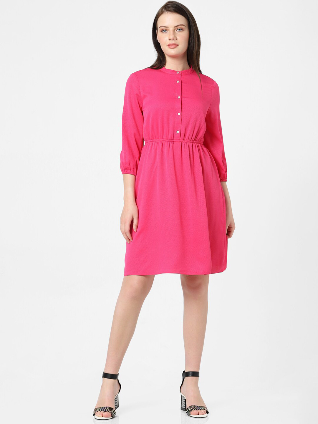 Buy Vero Moda Women Pink Fit & Flare Dress - Dresses for Women 19715760 ...