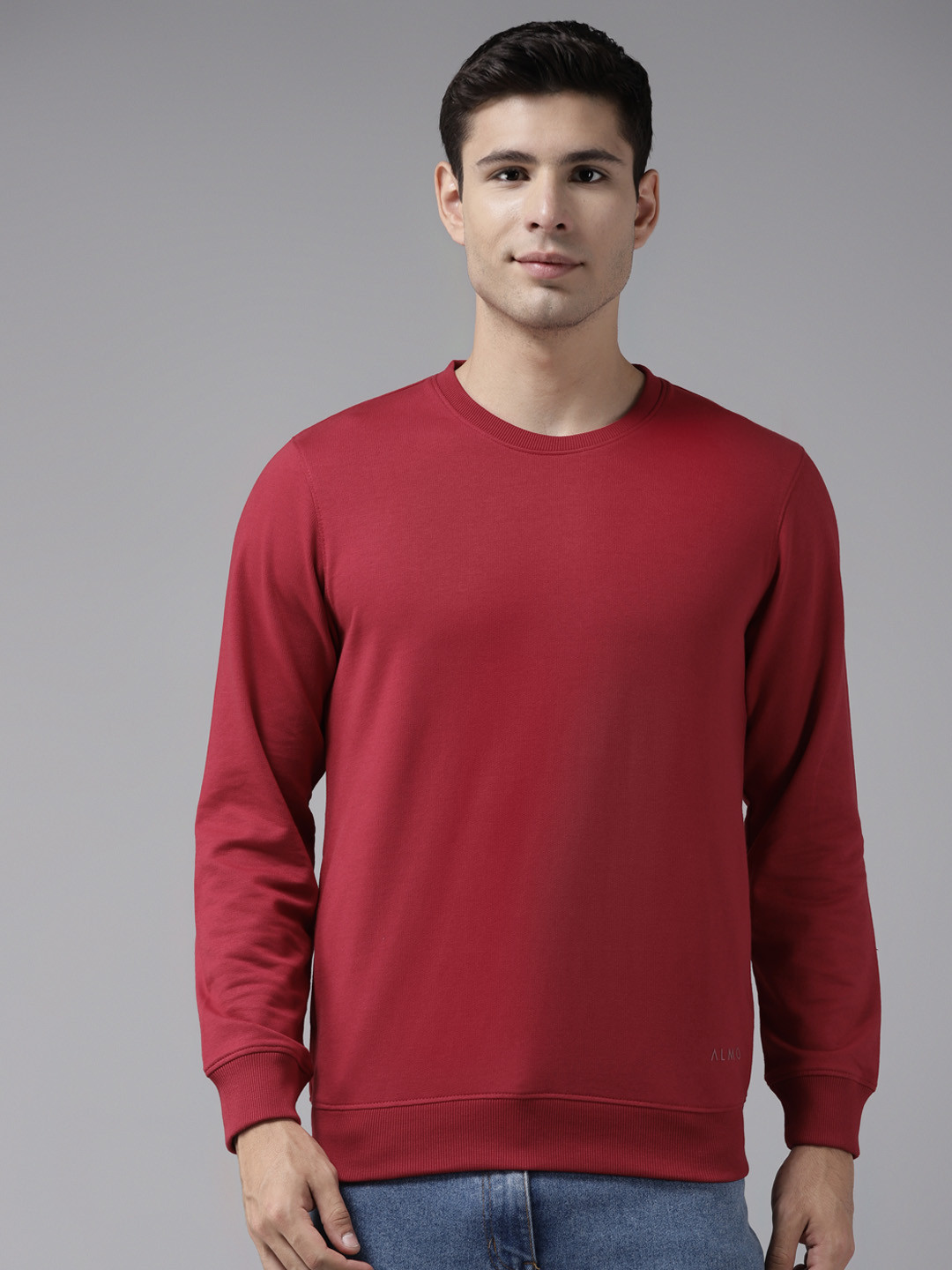 Buy Almo Wear Men Red Lightweight Ultra Warm Sweatshirt Sweatshirts