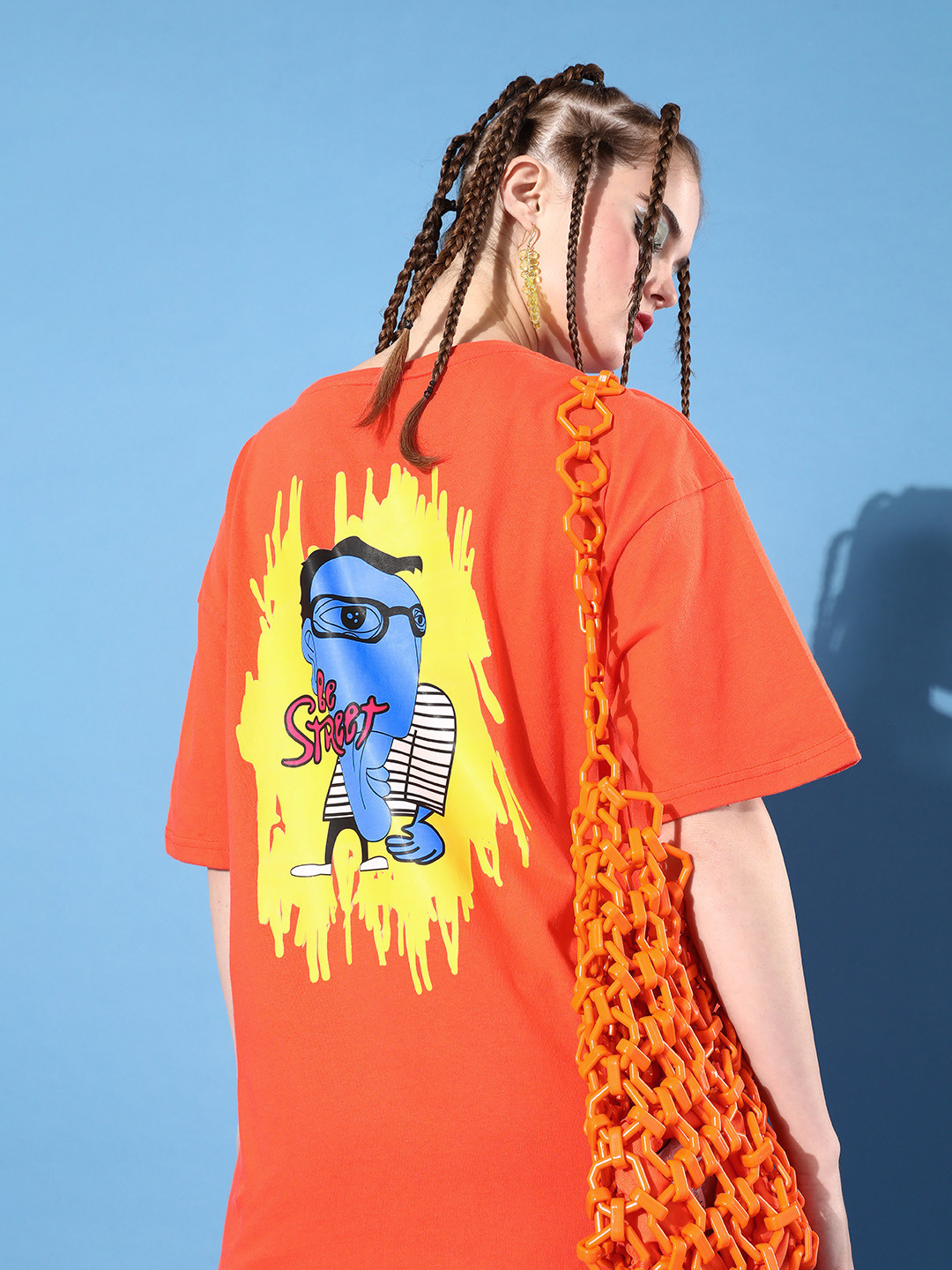 Buy Stylecast X Hersheinbox Women Orange Graphic Tee - Tshirts for