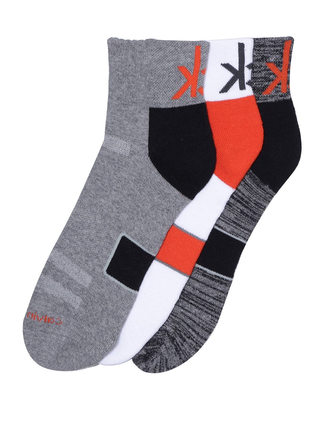 Buy Calvin Klein Men Set Of 3 Patterned Ankle Length Socks Socks for