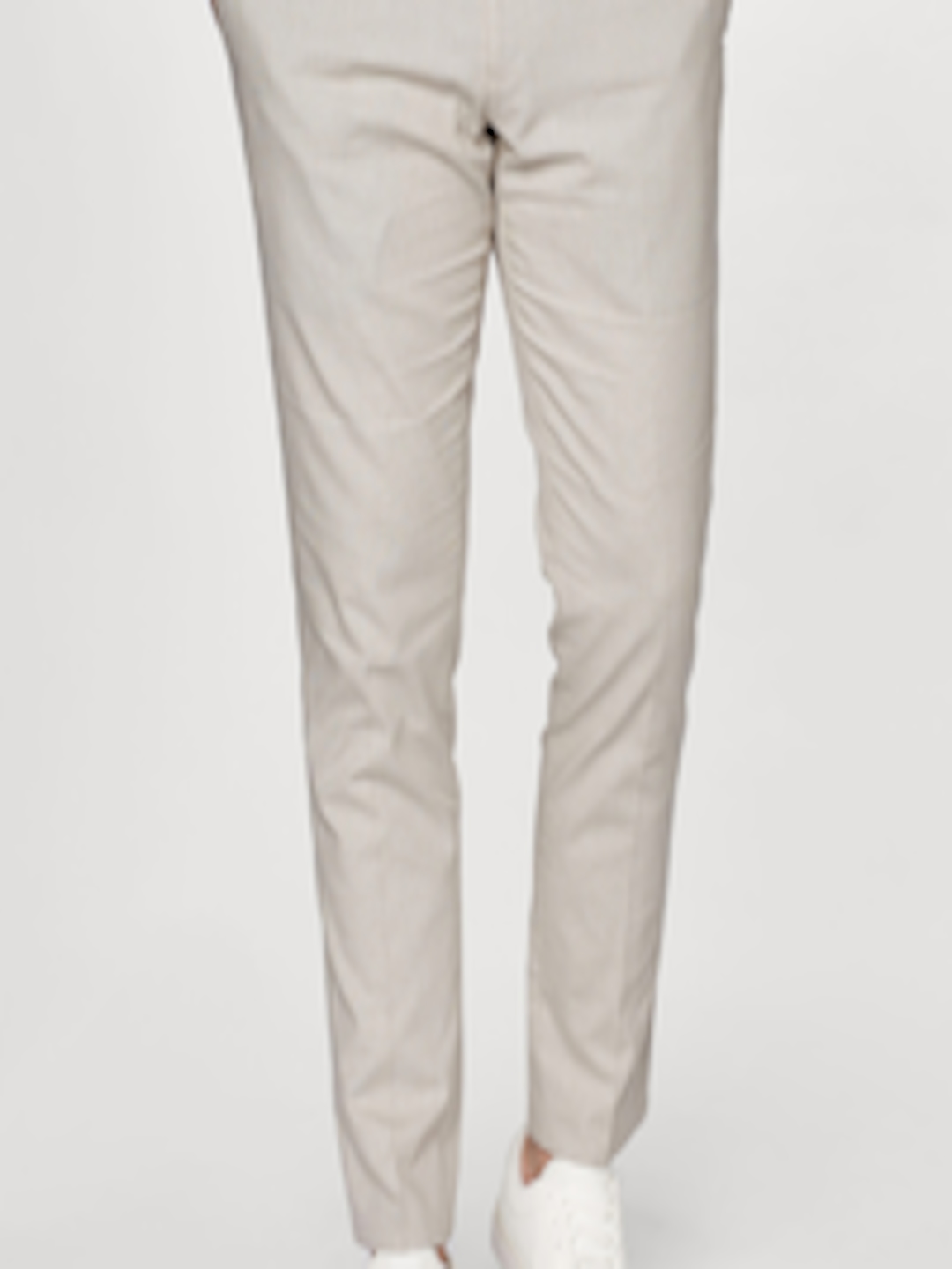 Buy Next Men Beige Solid Trousers - Trousers for Men 1973014 | Myntra