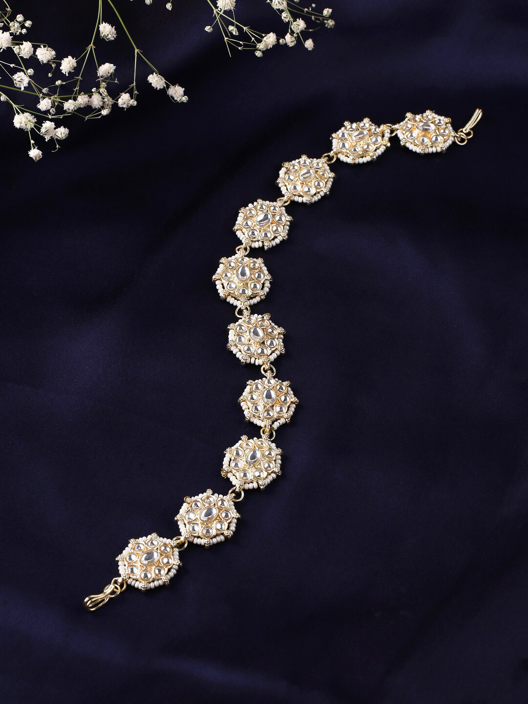 Buy VIRAASI Gold Plated White Head Jewellery Head Jewellery for Women