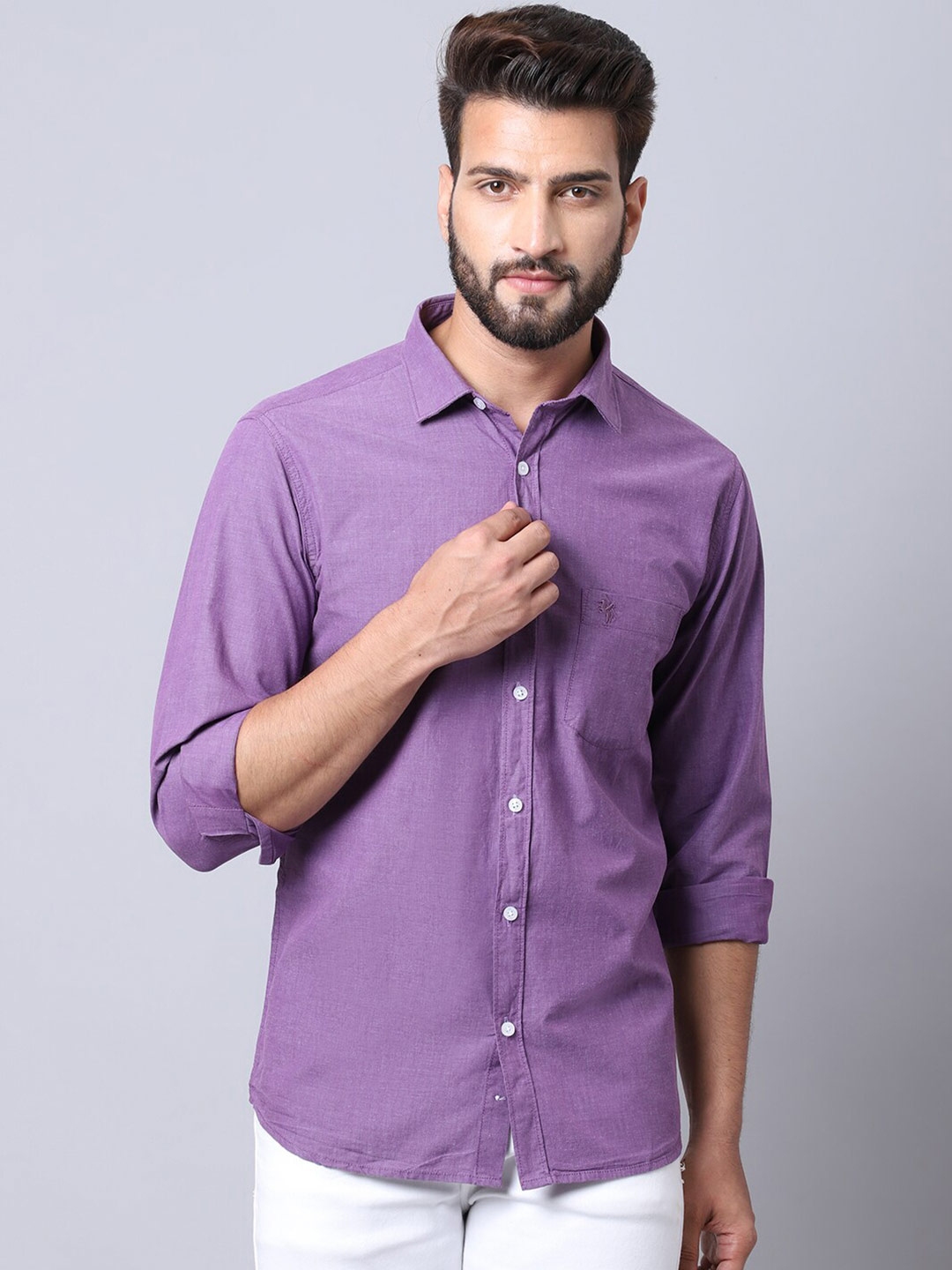 Buy Cantabil Men Purple Casual Shirt - Shirts for Men 19735120 | Myntra