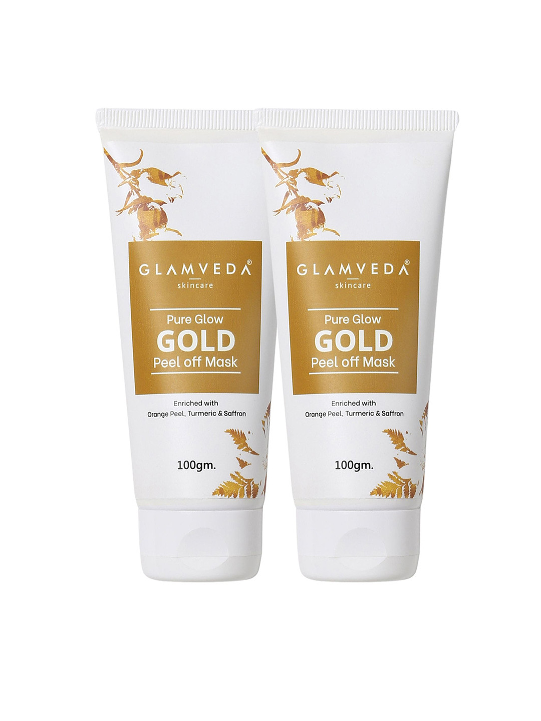 Buy GLAMVEDA Set Of 2 Pure Glow Gold Peel Off Mask 200gm Mask And