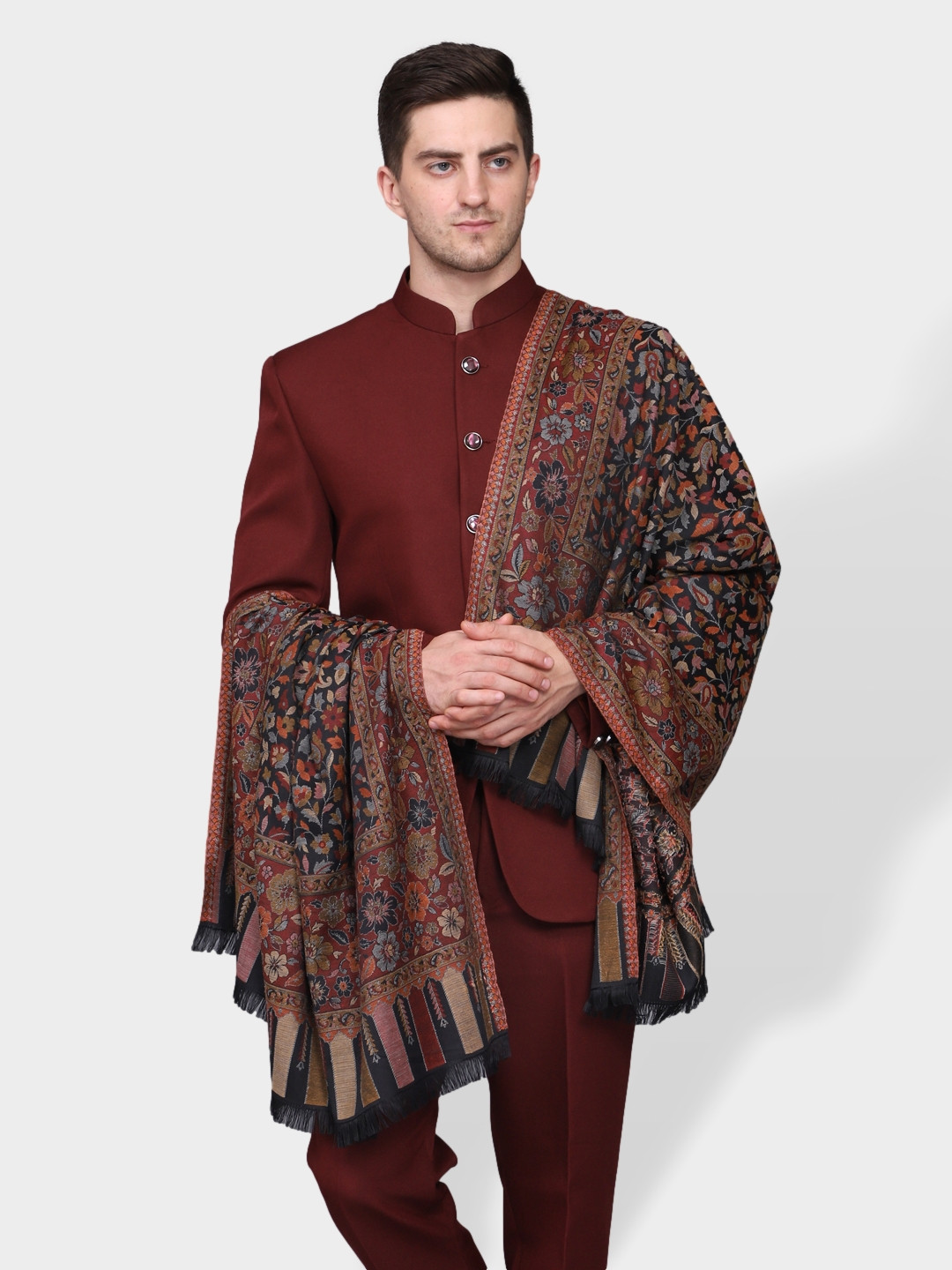 printed shawl men