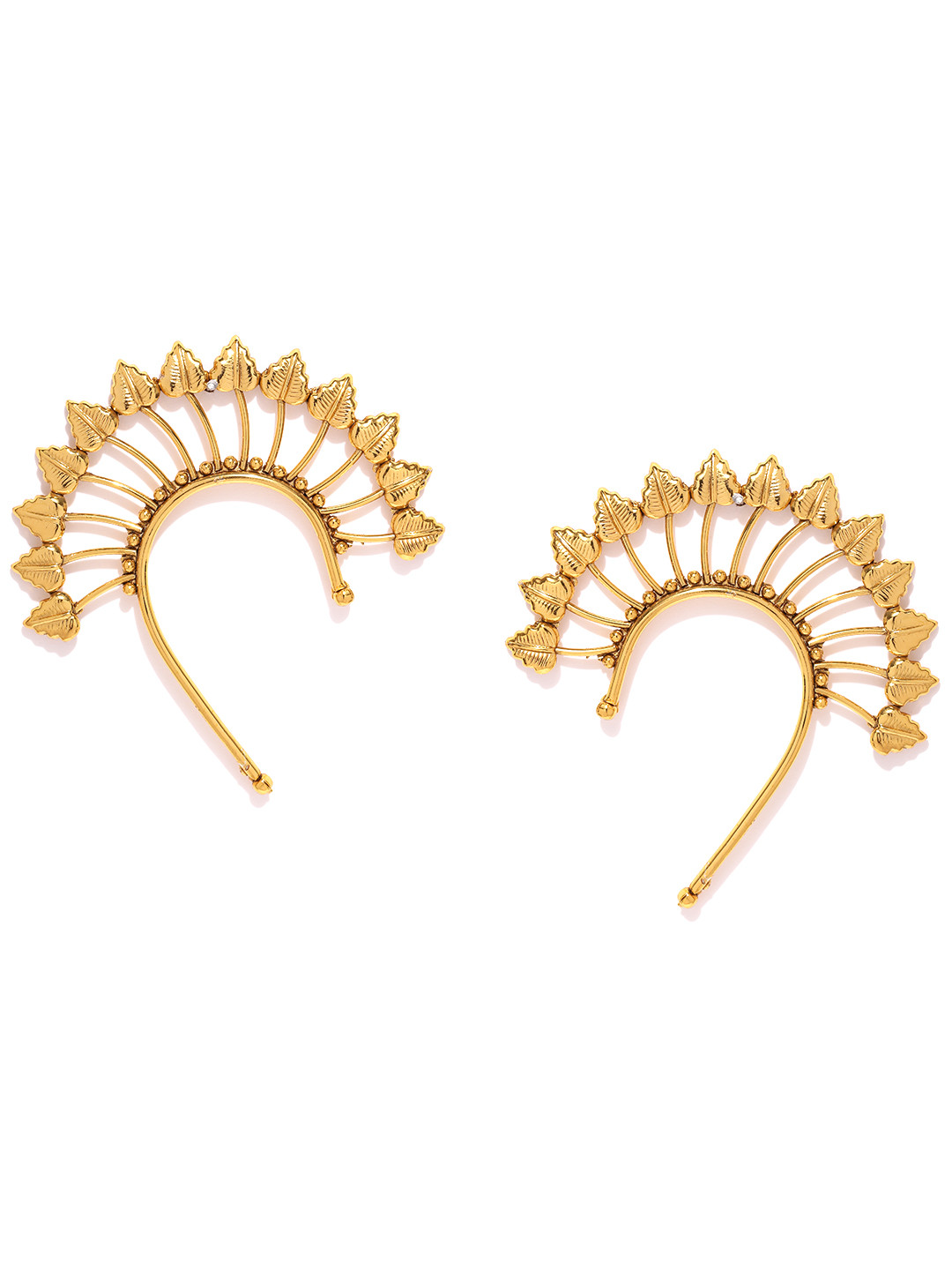 Buy Sukkhi Gold Toned Leaf Shaped Ear Cuffs Earrings for Women