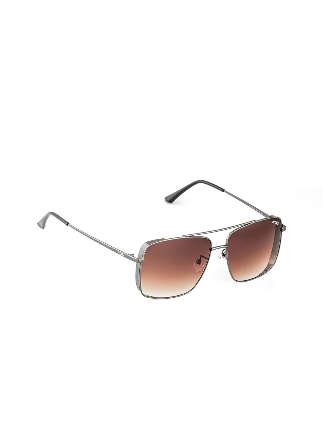 Buy IRUS By IDEE Unisex Brown Lens & Silver Toned Square Sunglasses