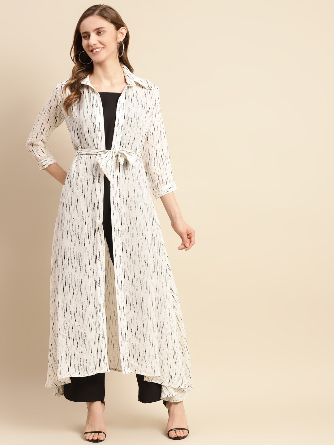 Red Tie-Up Shrug for Women