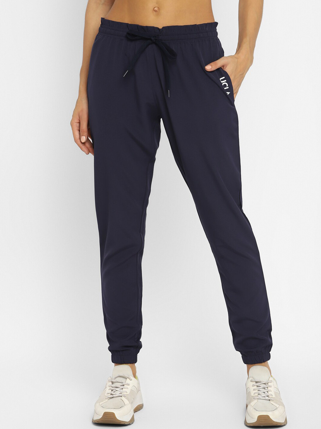 Buy UCLA Women Navy Blue Solid Regular Fit Rapid Dry Jogger Track